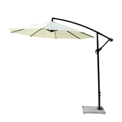 Tinashe 9 Ft Outdoor Offset Cantilever Patio Umbrella with Marble Base