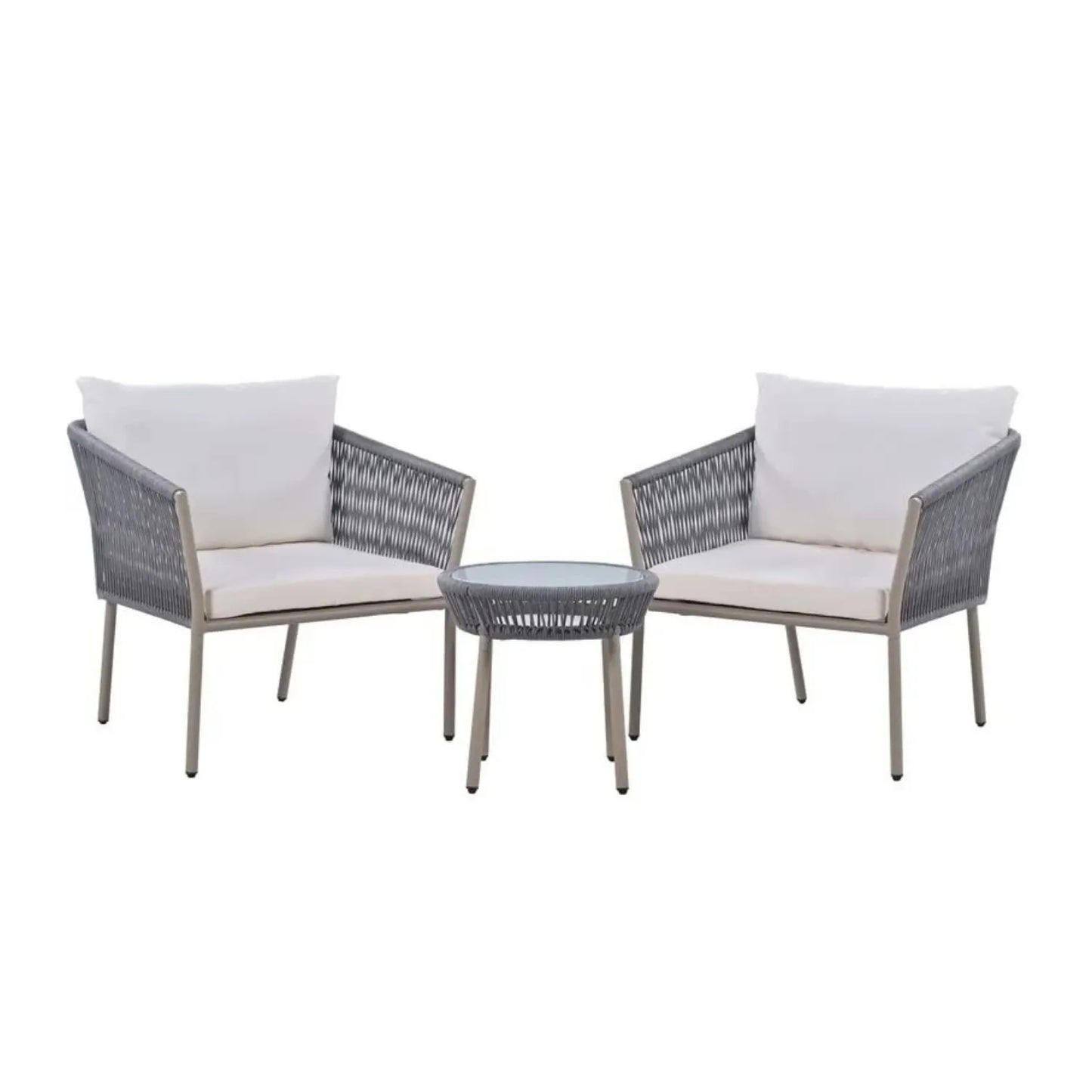 Ruqayyah 3-Piece Rope Patio Set - Perfect for Outdoor