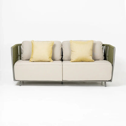 Alma All-Weather Rope 5 Seater Sofa Set With Glass Top Table