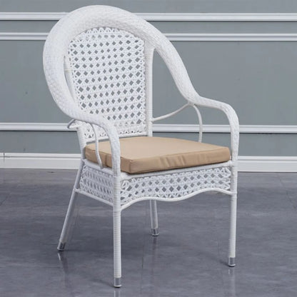 Haneen Outdoor All-Weather Resistant Rattan Wicker 7-Piece Dining Set