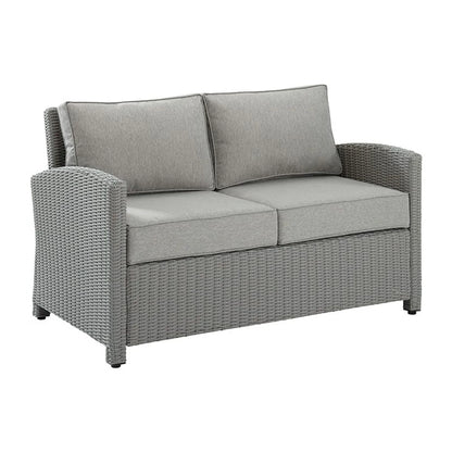 Qirat 4 Pieces Patio Furniture Set, Outdoor Sectional Sofa