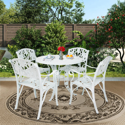Gabriela Aluminium Outdoor 5-Piece Patio Bistro Set