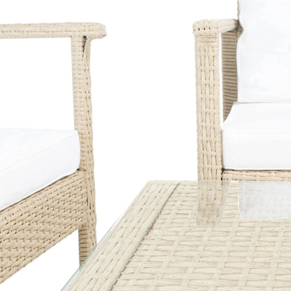 Stella 4 Pieces Patio Furniture Set, Outdoor Sectional Sofa