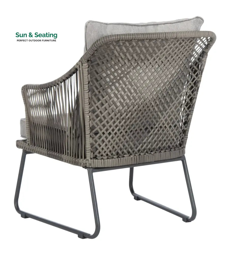 Aadhan Outdoor Patio Seating Set 2 Chairs and 1 Table Set (Grey) Coffee Table Sets