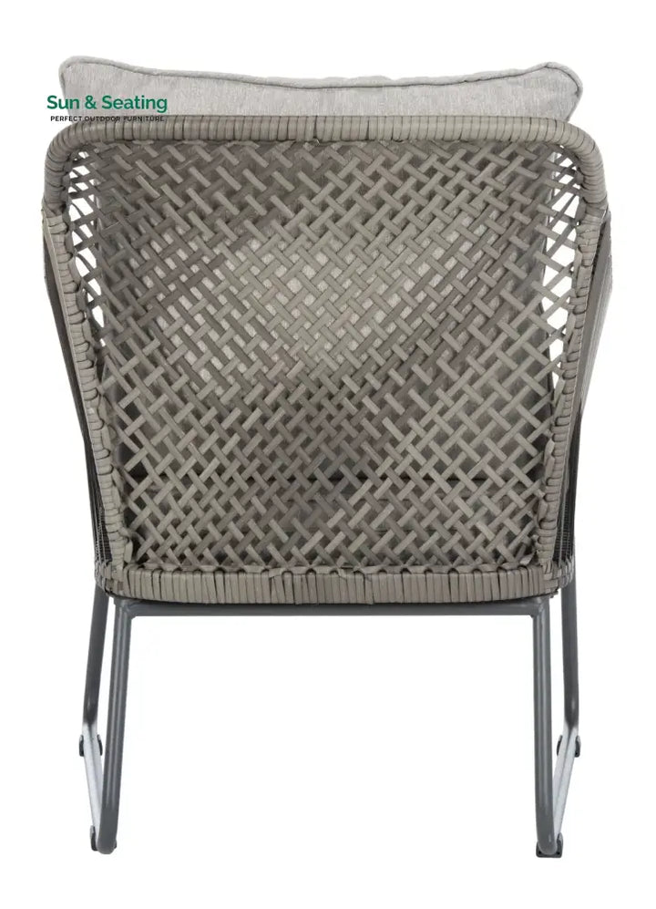 Aadhan Outdoor Patio Seating Set 2 Chairs and 1 Table Set (Grey) Coffee Table Sets