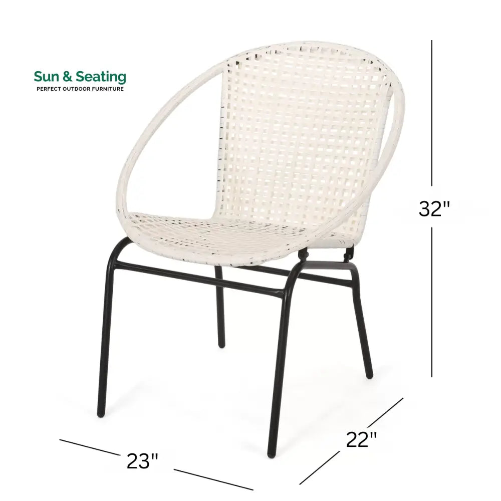 Aadhish Outdoor Patio Seating Set 2 Chairs and 1 Table Set (Cream) Coffee Table Sets