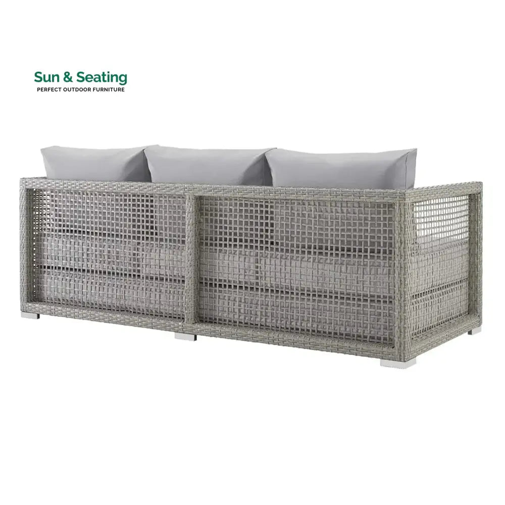 Aarini Outdoor Wicker Woven 6 Pieces Sectional Patio Furniture Set Sofa Set