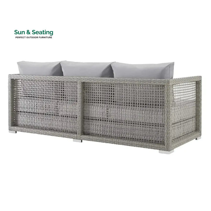Aarini Outdoor Wicker Woven 6 Pieces Sectional Patio Furniture Set Sofa Set