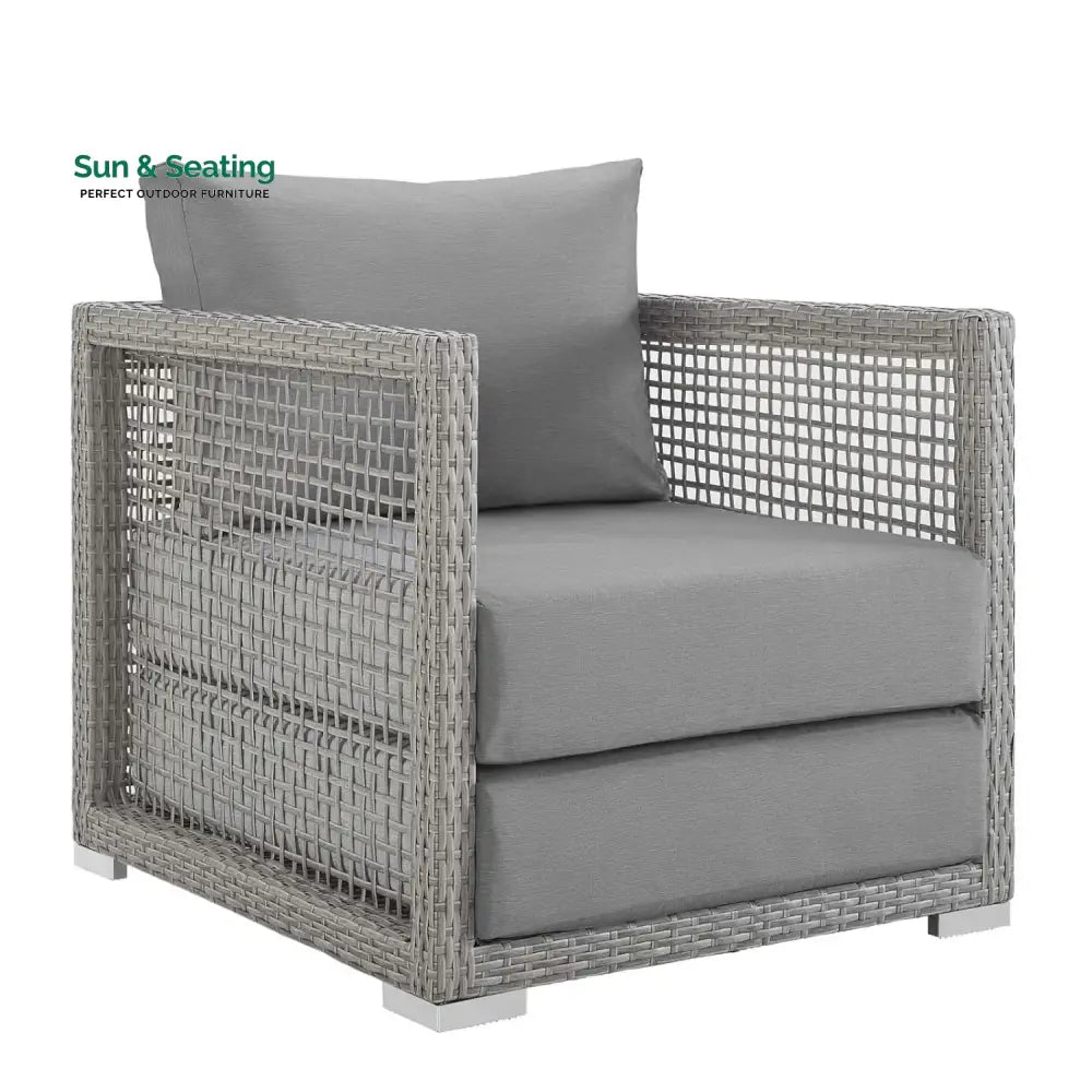 Aarini Outdoor Wicker Woven 6 Pieces Sectional Patio Furniture Set Sofa Set