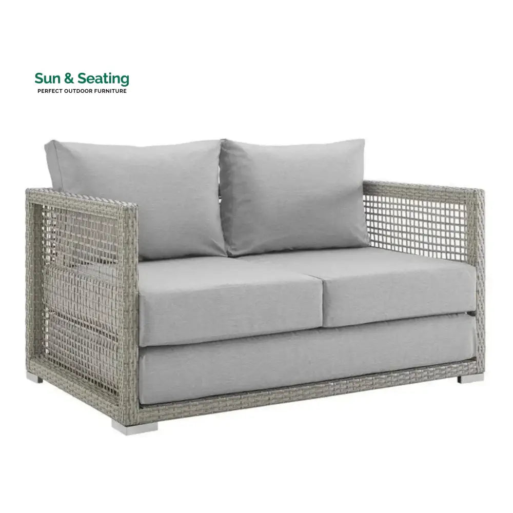 Aarini Outdoor Wicker Woven 6 Pieces Sectional Patio Furniture Set Sofa Set