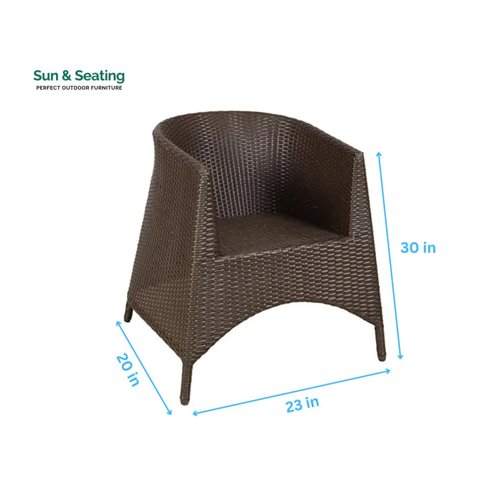 Aaru Outdoor Patio Seating Set 4 Chairs and 1 Table Set (Dark Brown) Coffee Table Sets