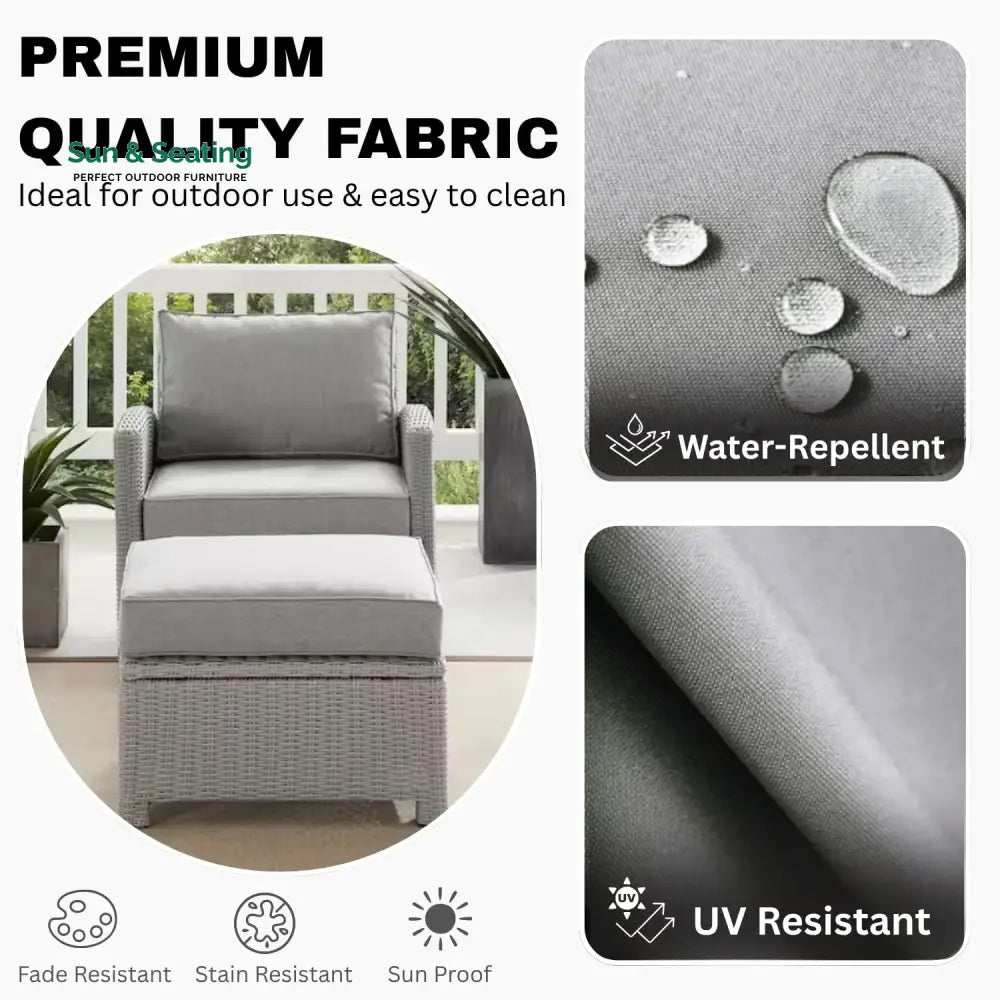 Abeni 7 Piece Outdoor Wicker Conversation Furniture Set Sofa Set