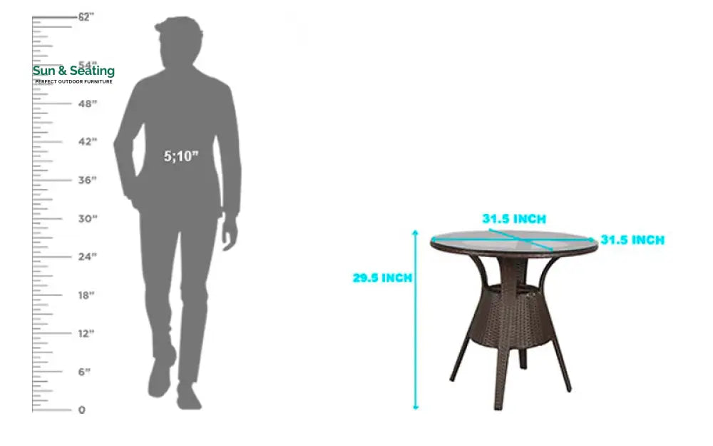 Ace Outdoor Patio Seating Set 4 Chairs and 1 Table Set (Dark Brown) Coffee Table Sets