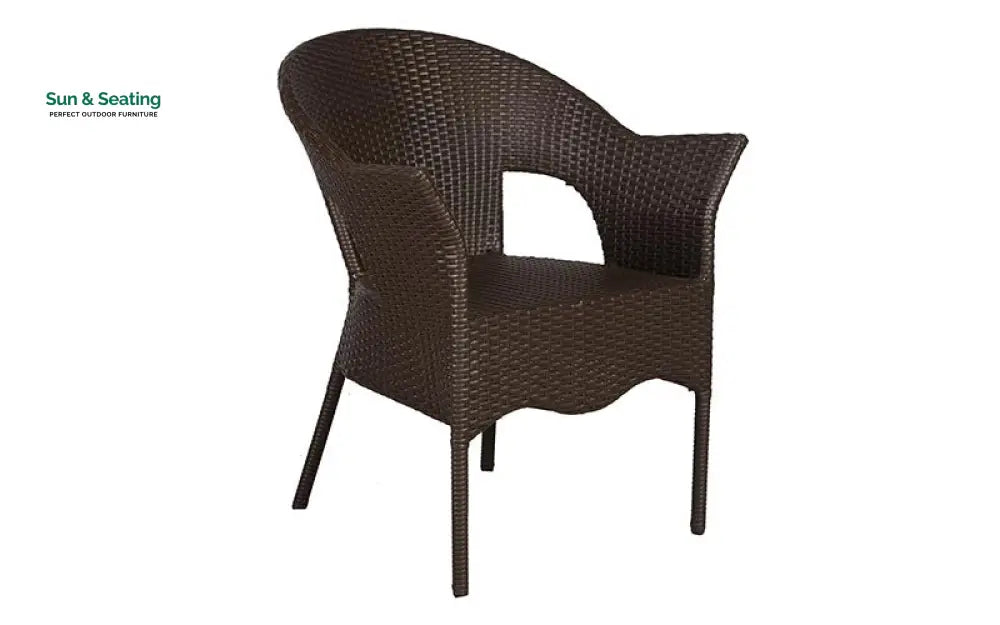 Ace Outdoor Patio Seating Set 4 Chairs and 1 Table Set (Dark Brown) Coffee Table Sets