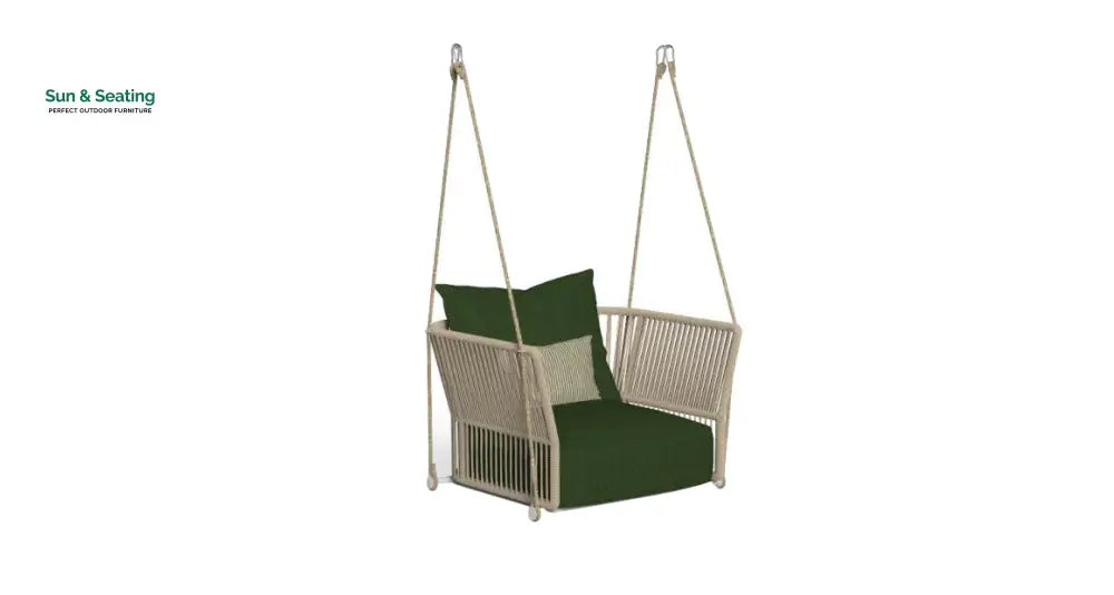 Afon Single Seater Hanging Swing Without Stand For Balcony Garden Swing Green Swings