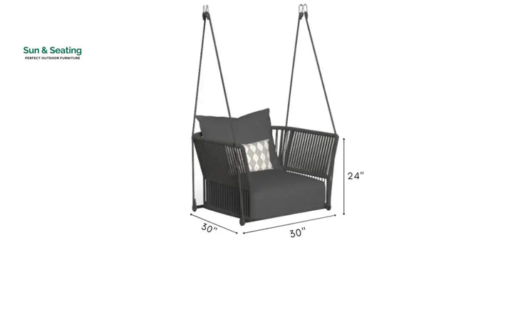 Afon Single Seater Hanging Swing Without Stand For Balcony Garden Swing Swings