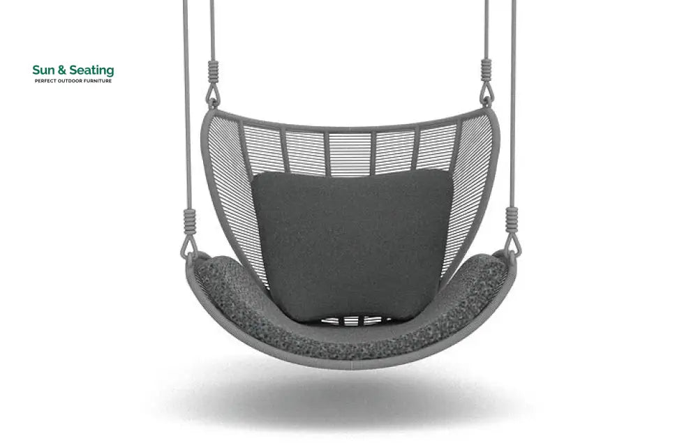 Agata Single Seater Hanging Swing Without Stand For Balcony Garden Swing (Dark Grey) Swings