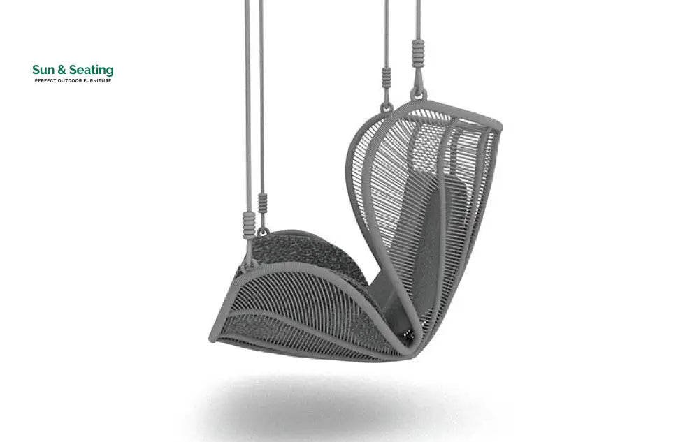 Agata Single Seater Hanging Swing Without Stand For Balcony Garden Swing (Dark Grey) Swings