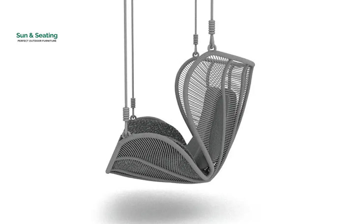 Agata Single Seater Hanging Swing Without Stand For Balcony Garden Swing (Dark Grey) Swings