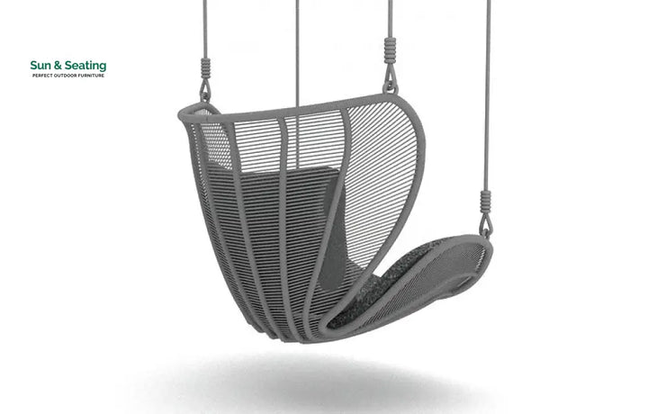 Agata Single Seater Hanging Swing Without Stand For Balcony Garden Swing (Dark Grey) Swings