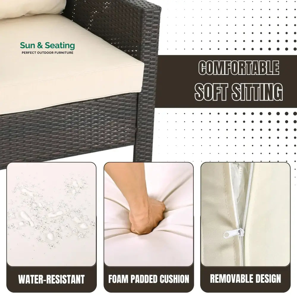 Ai Diya 1-Piece Outdoor Wicker Single Seater Sofa Sofa Set