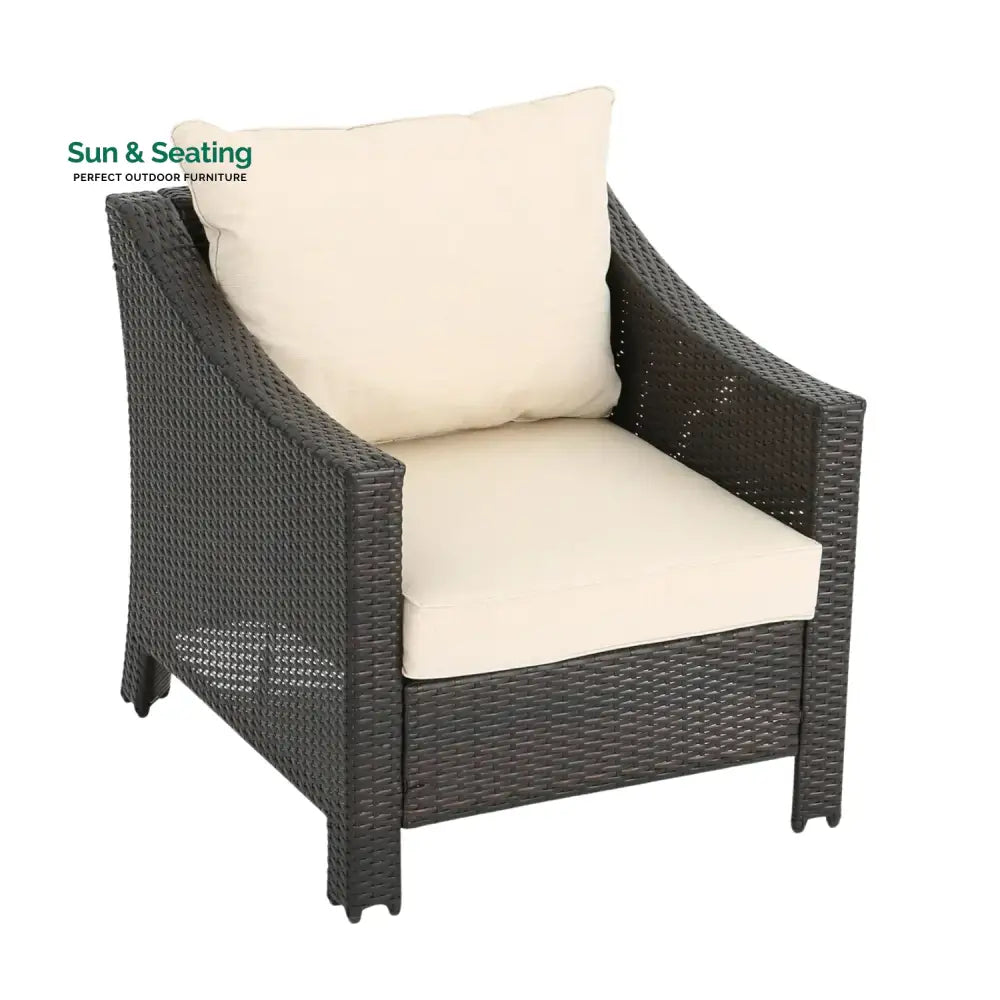 Ai Diya 1-Piece Outdoor Wicker Single Seater Sofa Sofa Set