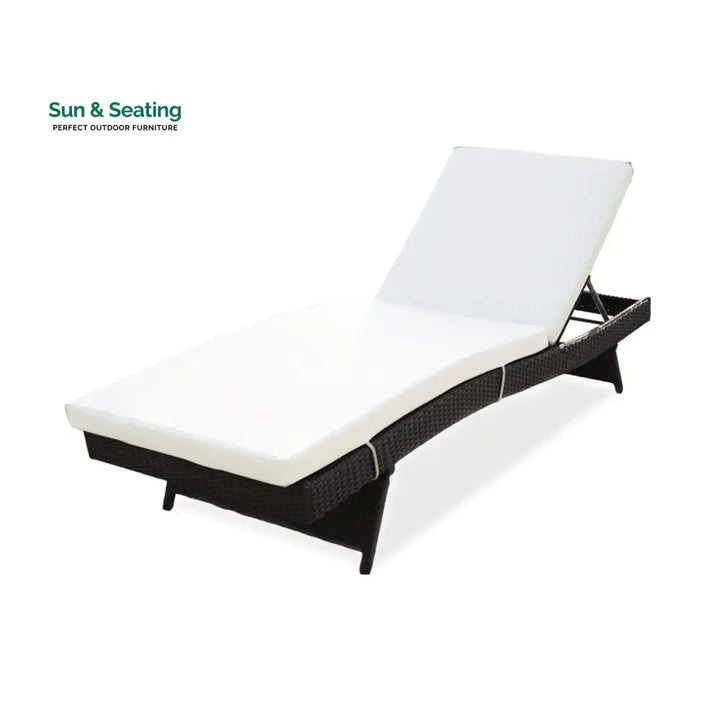Aiko All-Weather HDPE Wicker Outdoor Chaise Lounge Chair Set of 2 Lounger Set