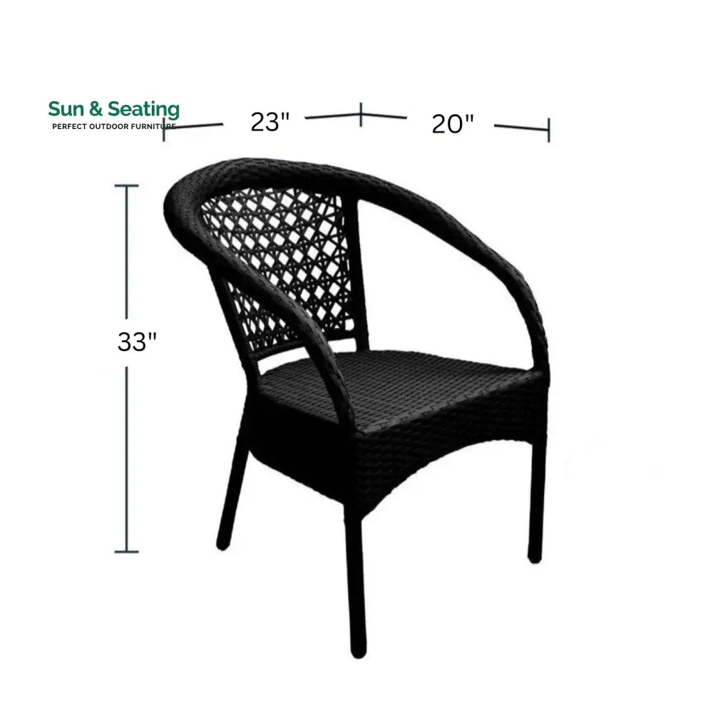 Aiman Outdoor Patio Seating Set 4 Chairs and 1 Table Set Coffee Table Sets