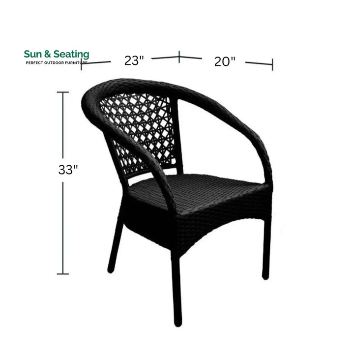 Aiman Outdoor Patio Seating Set 4 Chairs and 1 Table Set Coffee Table Sets