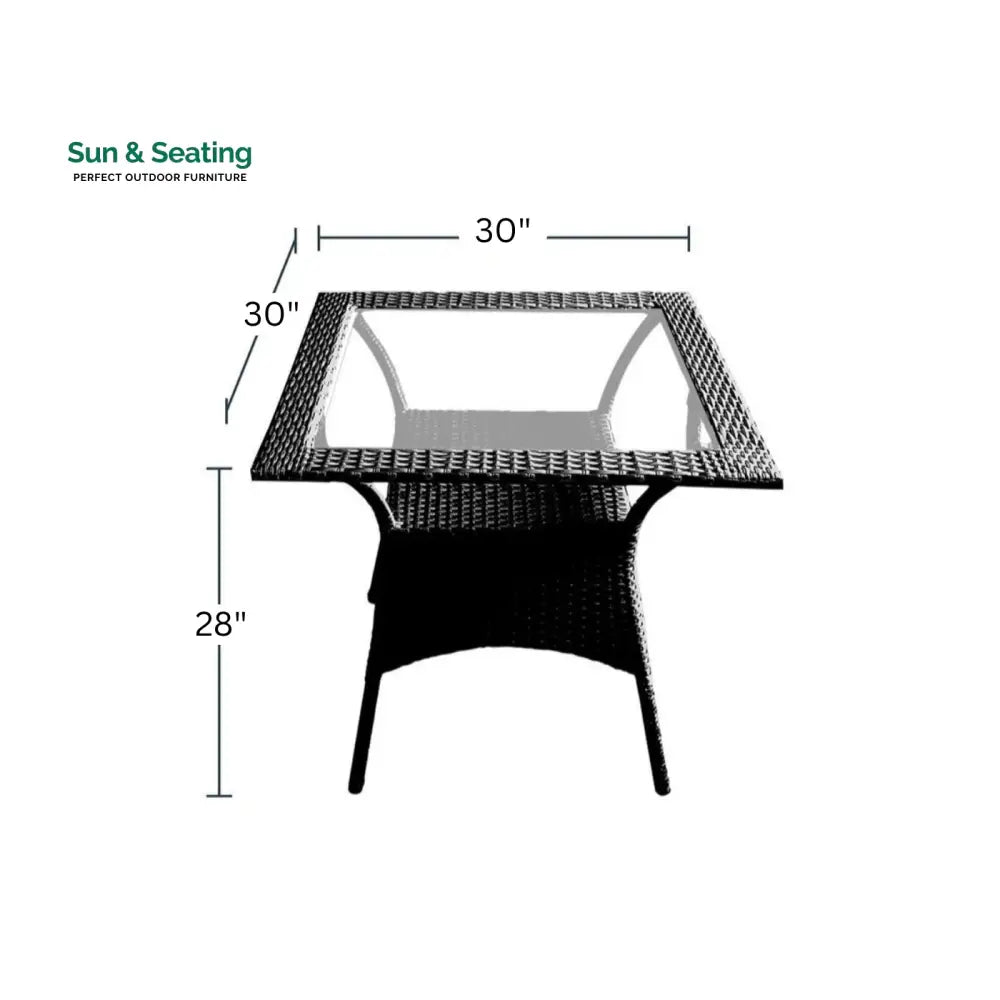 Aiman Outdoor Patio Seating Set 4 Chairs and 1 Table Set Coffee Table Sets