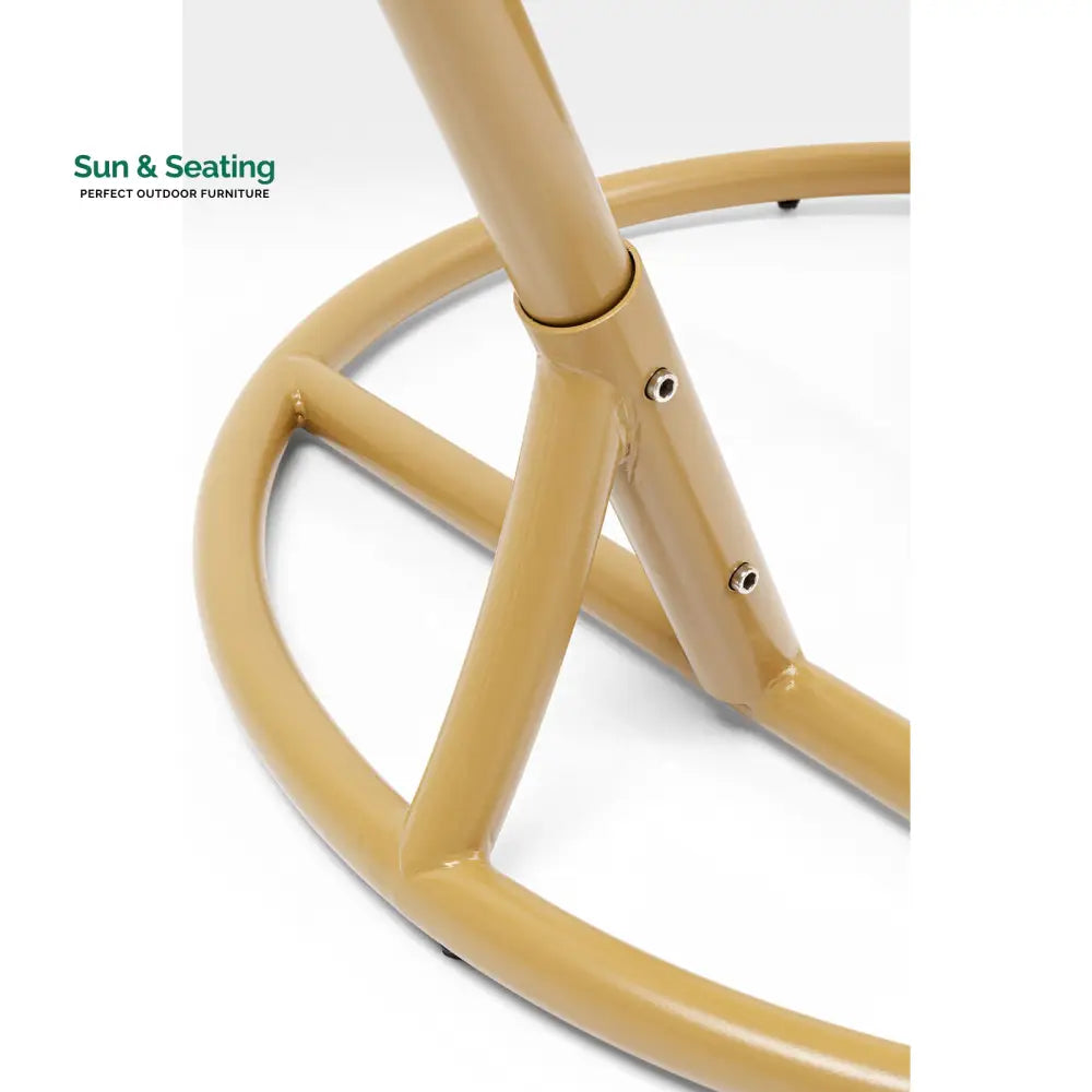 Ajax Single Seater Hanging Swing With Stand For Balcony Garden (Khaki) Swings