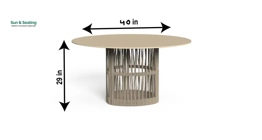 Akin Outdoor Patio Seating Set 4 Chairs and 1 Table Set (Cream) Braided & Rope Coffee Table Sets