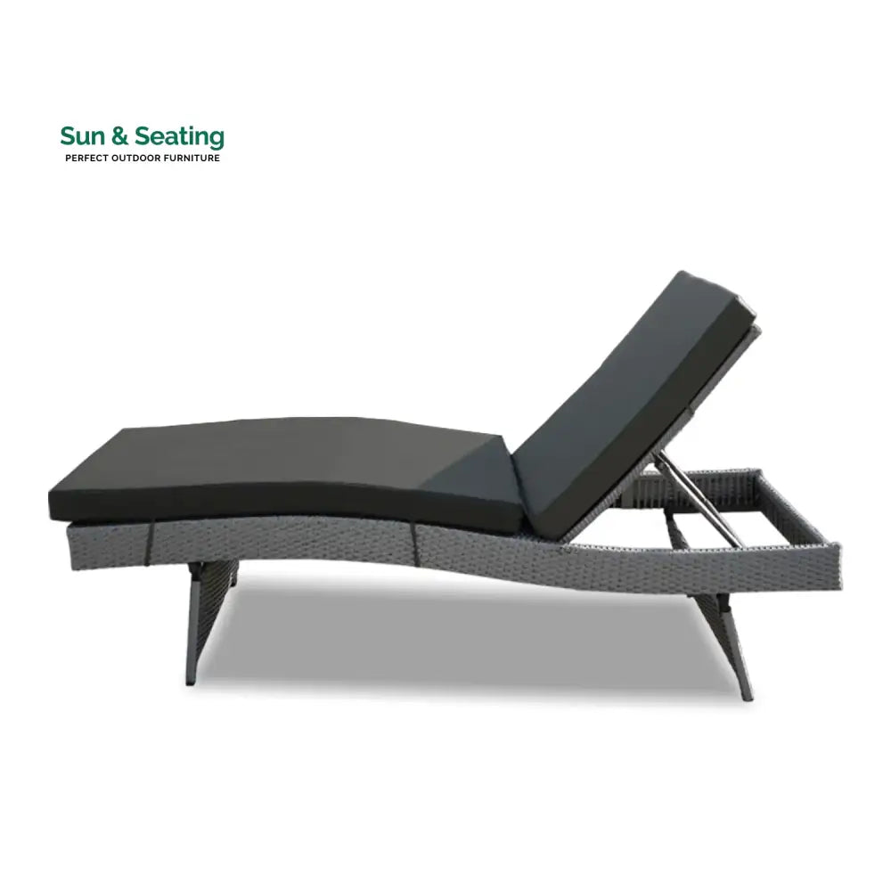 Akira All-Weather HDPE Wicker Outdoor Chaise Lounge Chair Set of 2 Lounger Set