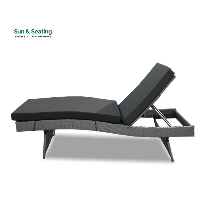 Akira All-Weather HDPE Wicker Outdoor Chaise Lounge Chair Set of 2 Lounger Set