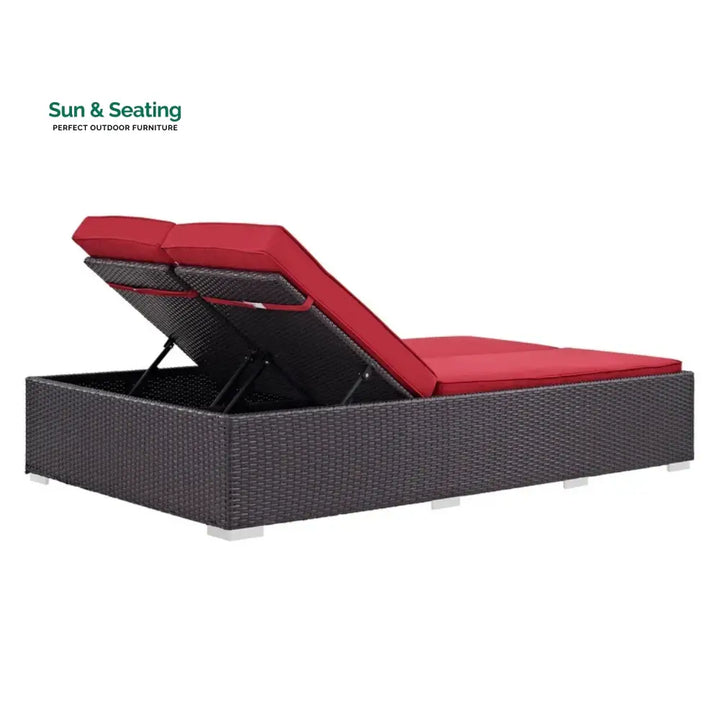 Akshara Outdoor All-Weather Rattan Wicker Chaise Lounge Chair Set of 2 Lounger Set