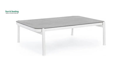 Aksu Outdoor Garden Balcony Sofa Set 3 Seater 2 Single Seater and 1 Center Table Set Braid & Rope (White + Grey) Sofa