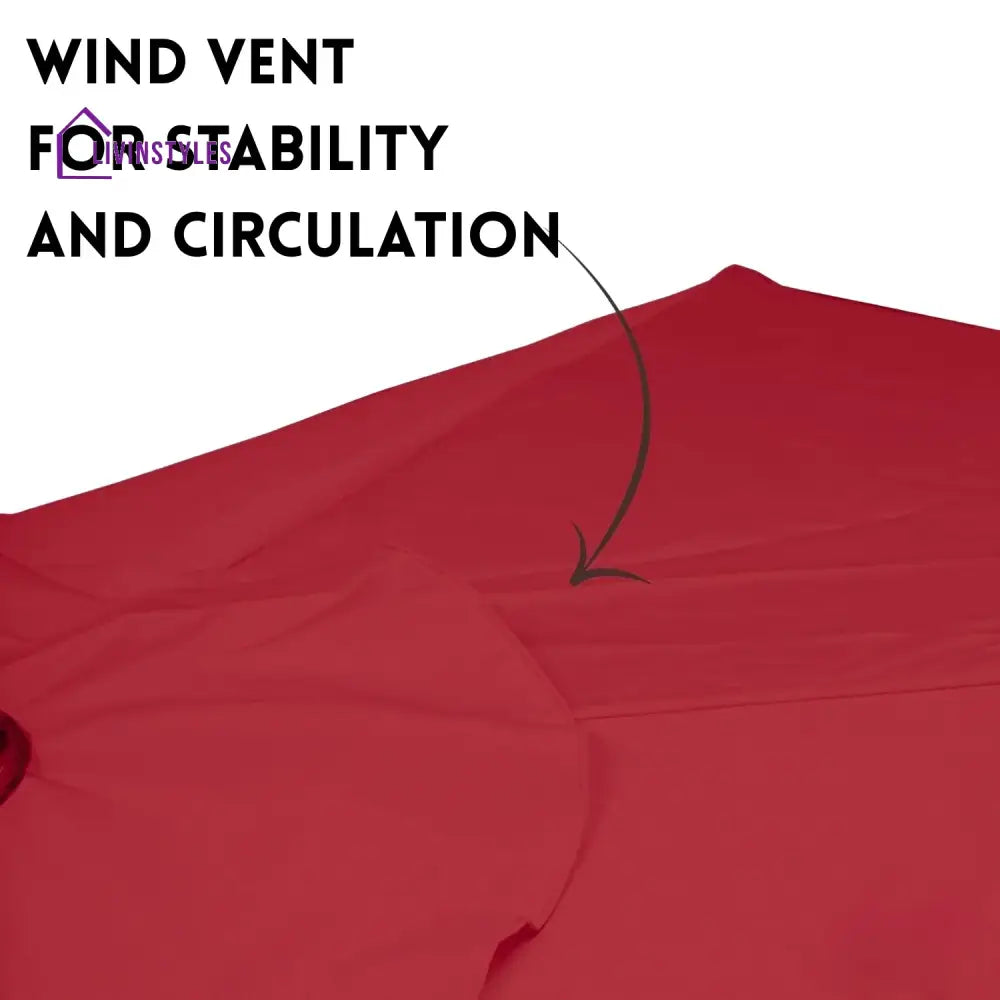 Akua 9ft Red Color Outdoor Patio Umbrella with Centre Pole Patio Umbrella