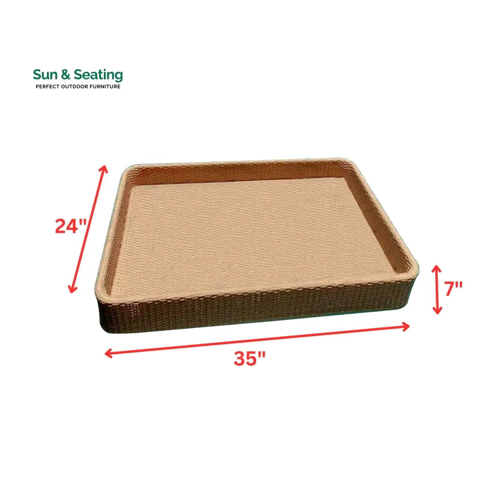 Alarico Luxury Floating Serving Tray For Swimming Pool -Honey (Rectangle) Floating Tray