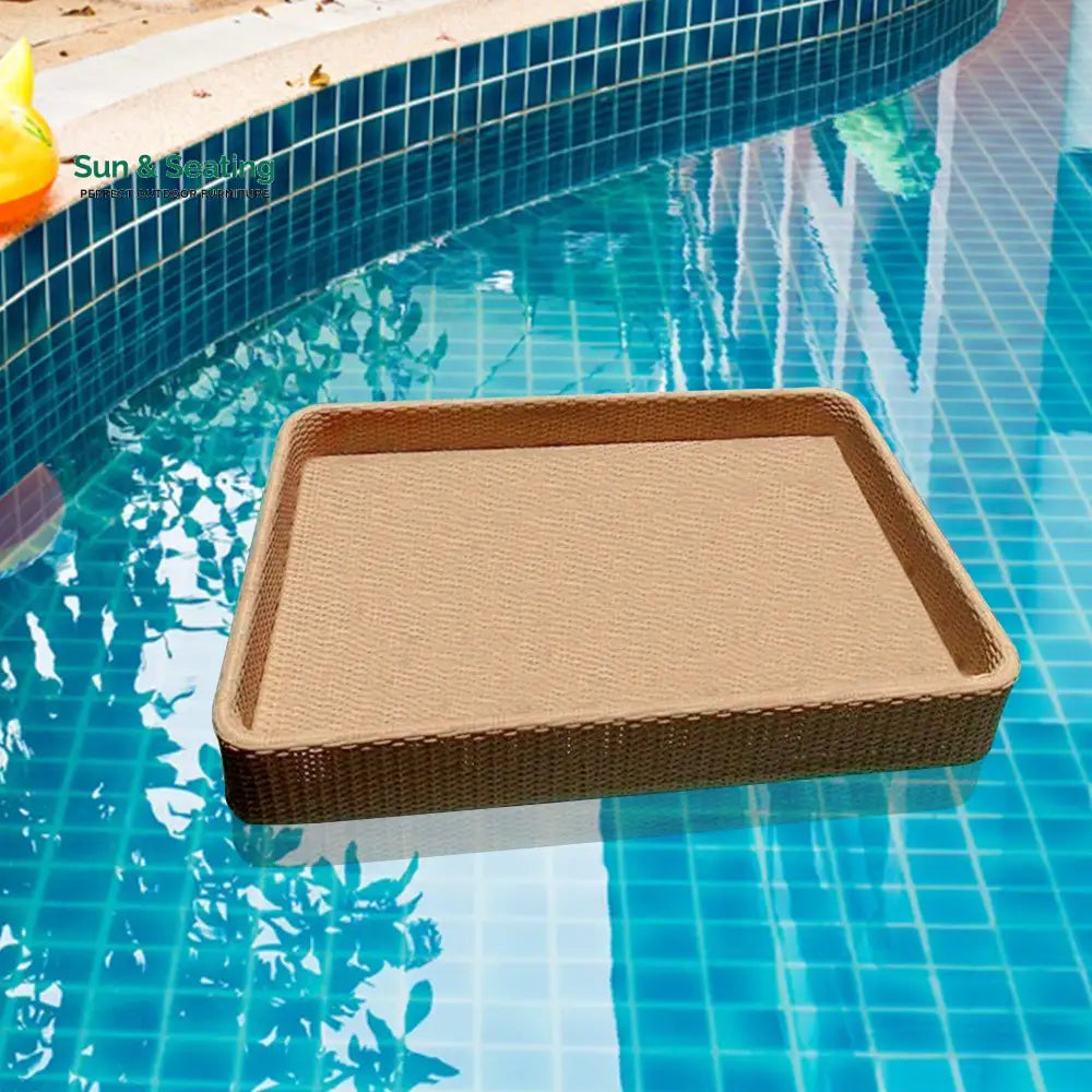 Alarico Luxury Floating Serving Tray For Swimming Pool -Honey (Rectangle) Floating Tray