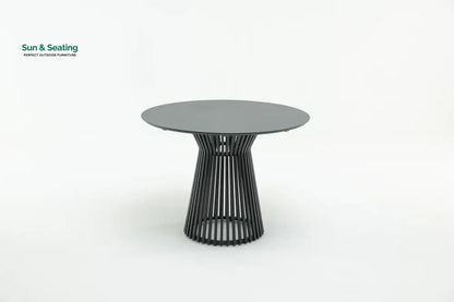 Alba Outdoor Patio Dining Set 4 Chairs and 1 Table (Grey) Dining sets