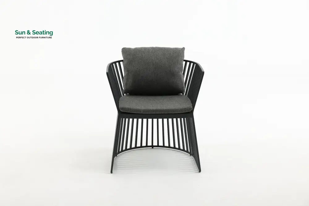 Alba Outdoor Patio Dining Set 4 Chairs and 1 Table (Grey) Dining sets