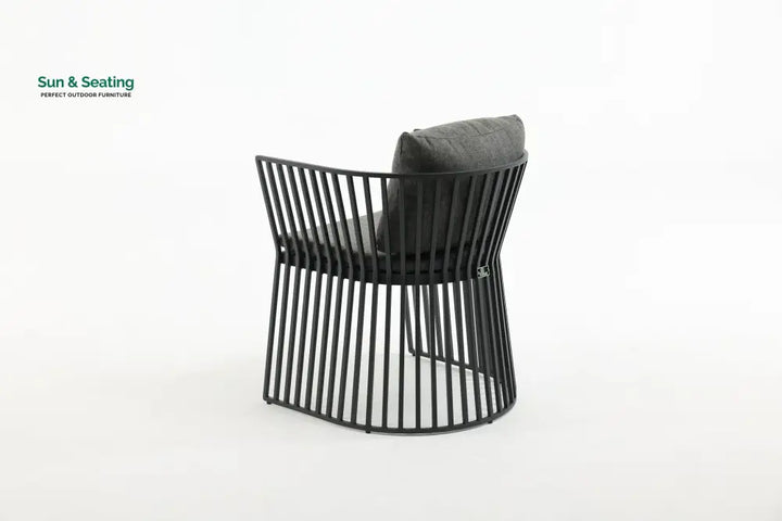 Alba Outdoor Patio Dining Set 4 Chairs and 1 Table (Grey) Dining sets