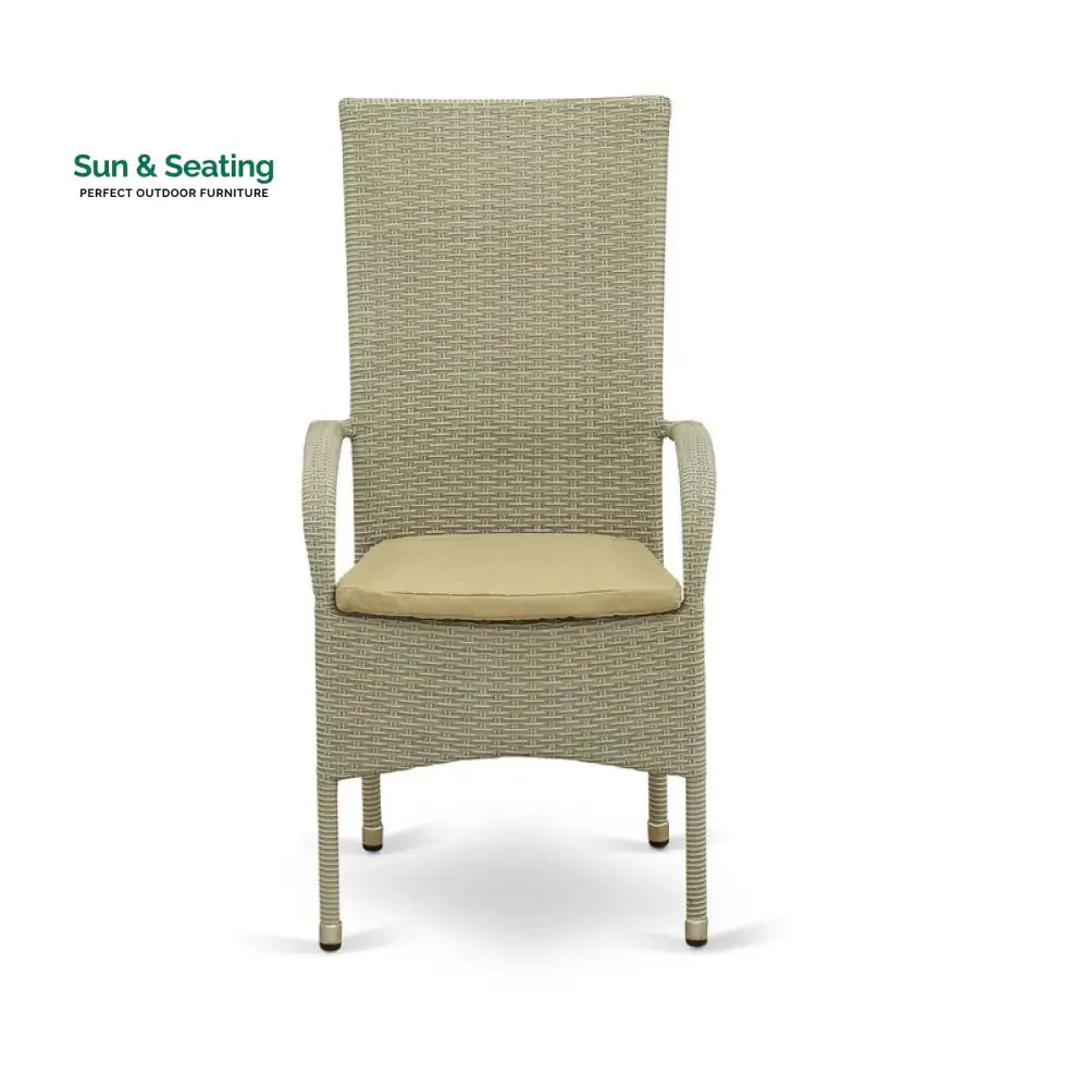 Alessandro Outdoor Patio Dining Set 4 Chairs and 1 Table (Cream) Dining sets