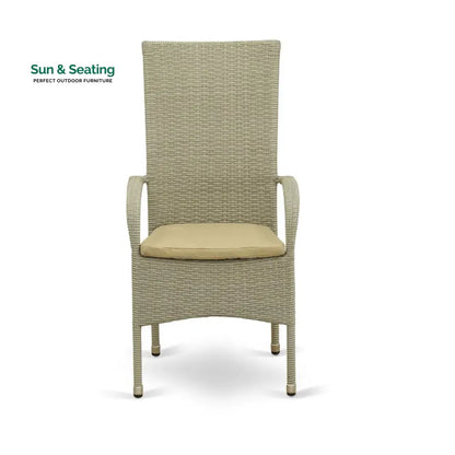 Alessandro Outdoor Patio Dining Set 4 Chairs and 1 Table (Cream) Dining sets