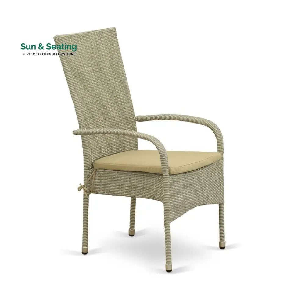 Alessandro Outdoor Patio Dining Set 4 Chairs and 1 Table (Cream) Dining sets