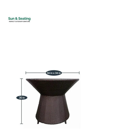 Alex Outdoor Patio Seating Set 4 Chairs and 1 Table Set (Brown) Coffee Table Sets