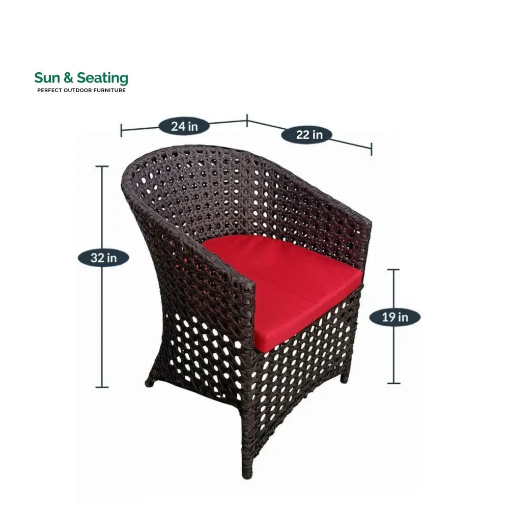 Alex Outdoor Patio Seating Set 4 Chairs and 1 Table Set (Brown) Coffee Table Sets