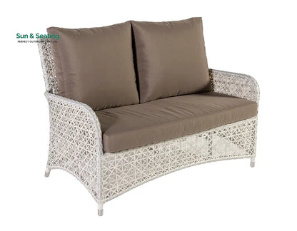 Alfonsi Outdoor Sofa Set 2 Seater 2 Single seater and 1 Center Table (Beige + Brown) Sofa Sets