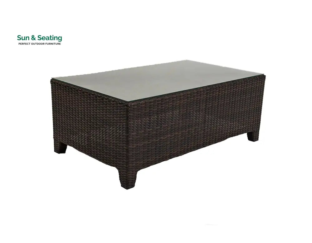 Alfonsoo Outdoor Patio Sofa Set 5 Seater and 1 Center Table (Dark brown) Sofa Sets