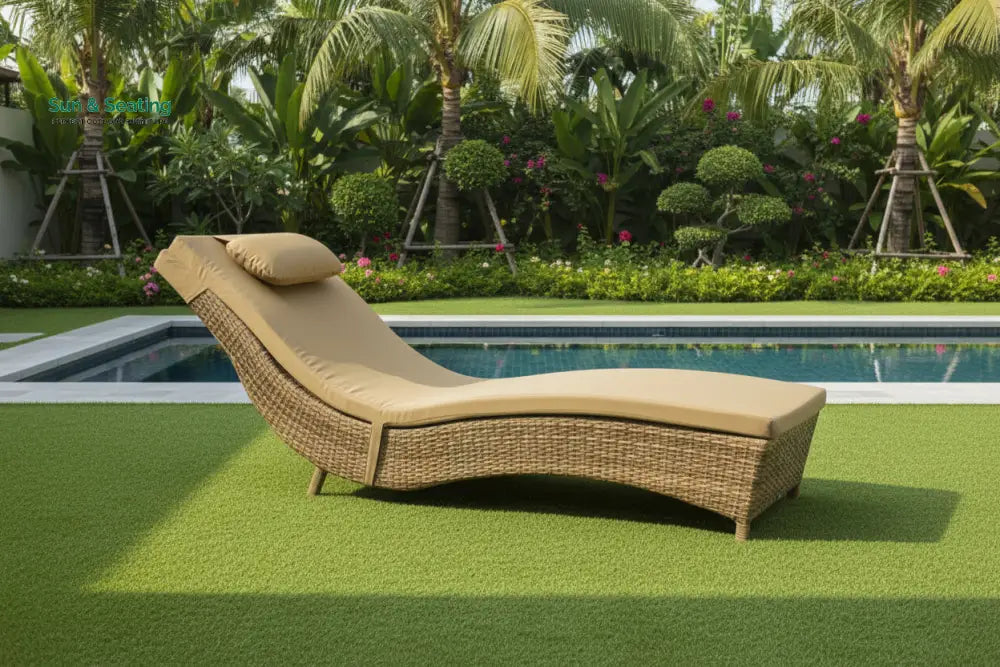 Ally Outdoor Swimming Poolside Lounger (Brown) Loungers